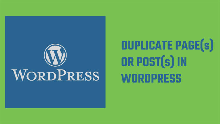 Duplicate page or post in WordPress