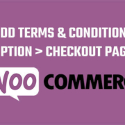 terms and conditions woocommerce
