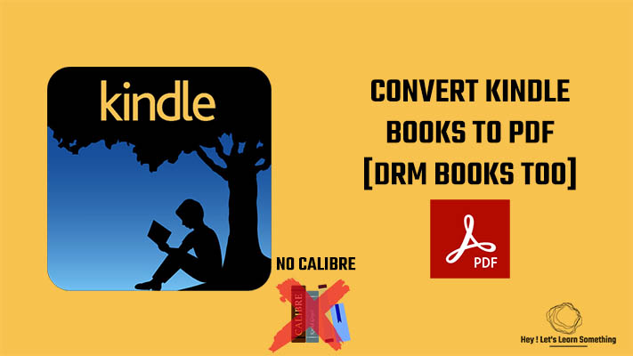 How to convert kindle books to pdf