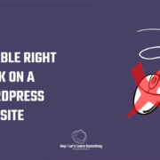 disable right click on wordpress website