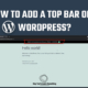 how to add top bar on a WordPress website