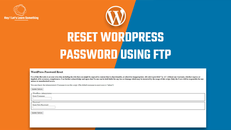 Recover WordPress password using FTP
