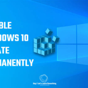 How to disable or stop windows 10 update permanently using registry