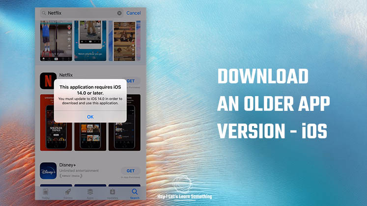 download older version of apps ios