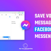 save voice messages from facebook messenger