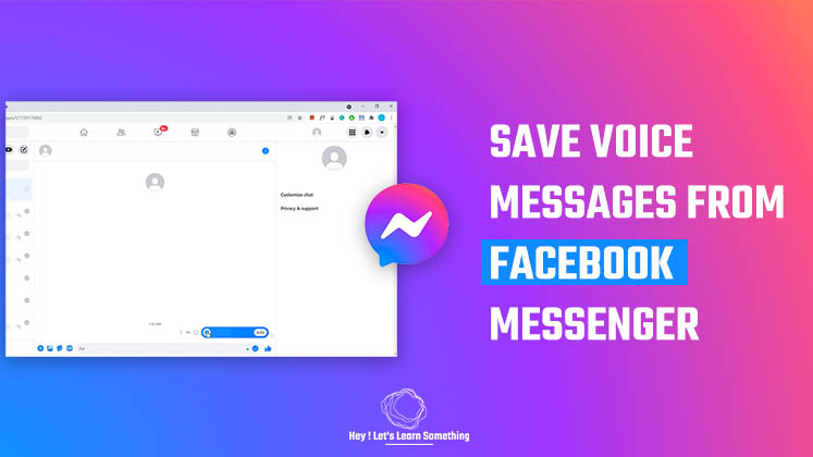 save voice messages from facebook messenger