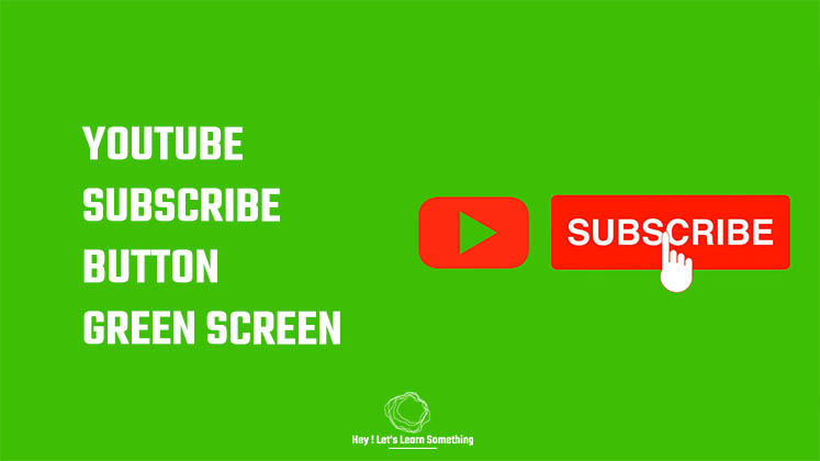 Free animated Youtube subscribe button green screen