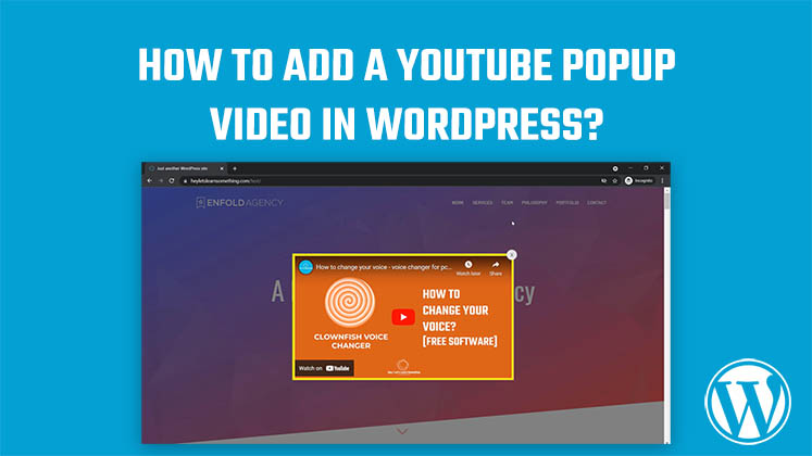 How to add a Youtube Popup in WordPress