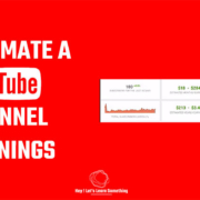 Estimate a YouTube Channel earnings