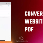 How to convert website to pdf using an iPhone