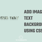 Add Image in Text Background using CSS