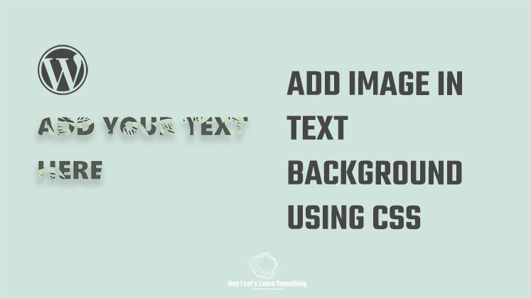 Add Image in Text Background using CSS