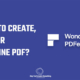 How to Create, Edir or Combile PDF files