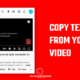 How to copy text from YouTube Video