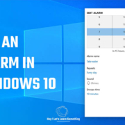 set an alarm in windows 10