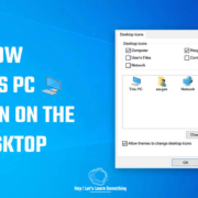 How to show This PC icon to the desktop