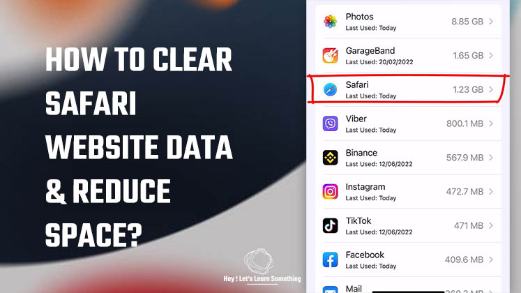 How to clear Safari website data and reduce space