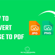 How to convert image to PDF