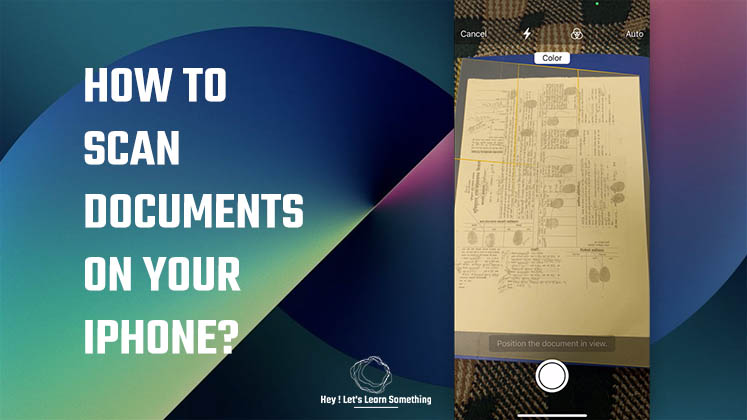 How to scan documents on an iPhone?
