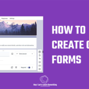 how to create google form