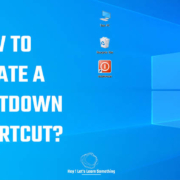 How to create a shutdown shortcut