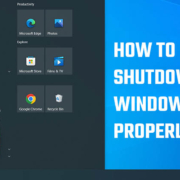 How to shut down computer properly