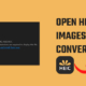 Open HEIC images and convert to JPG