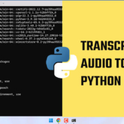 Transcribe Audio to Text python