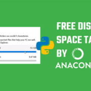 free disk space from Anaconda