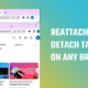 reattach or detach tabs on any browser