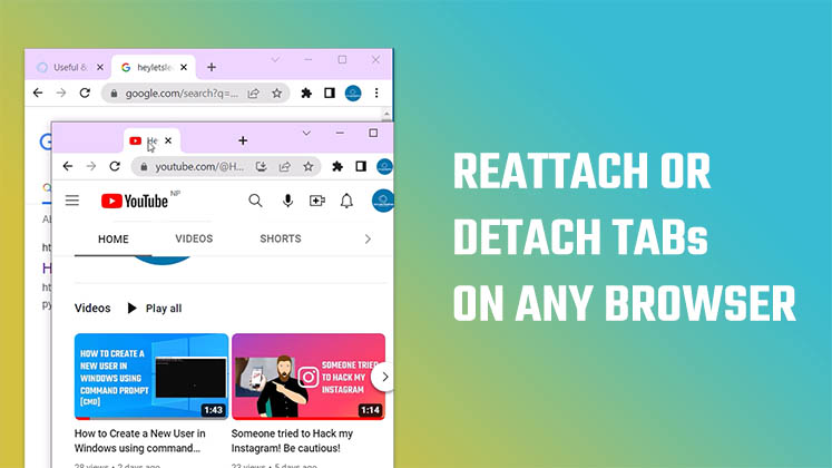 reattach or detach tabs on any browser