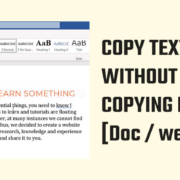 Copy text without copying format