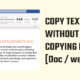 Copy text without copying format