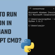 How to run python in command prompt