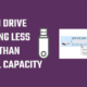 fix pen drive showing less space than actual capacity