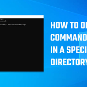 open a command prompt in a specific directory in Windows