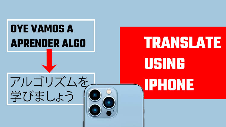 Translate using iPhone Camera