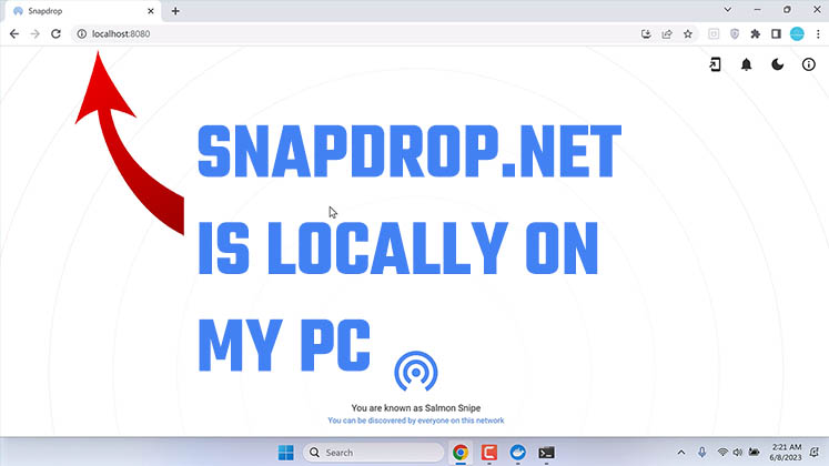 Snapdrop locally Windows PC
