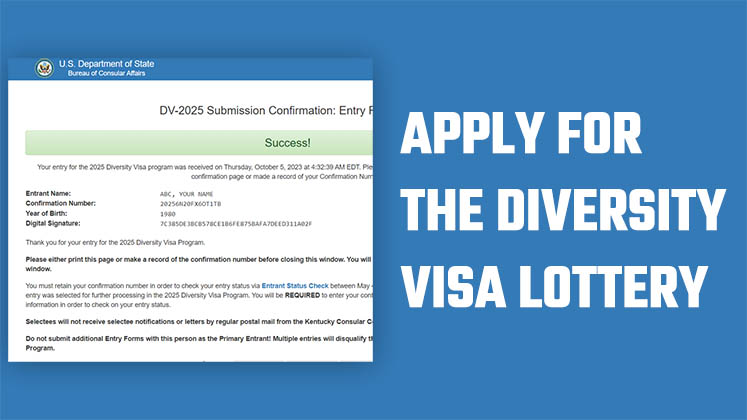 Apply for the Diversity Visa Lottery 2025