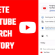 Clear or delete youtube search history