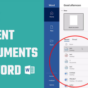 Hide RECENT DOCUMENTS in Microsoft WORD