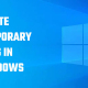 delete temporary files Windows