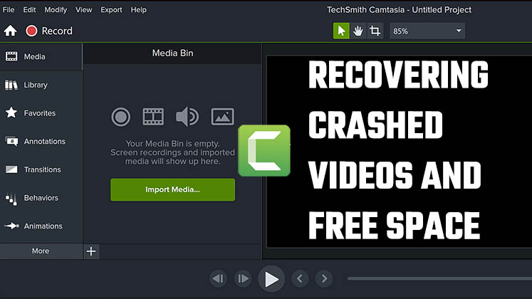 Recovering Crashed Videos and Free Space