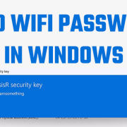 find connected WIFI password