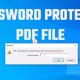password protect a pdf file