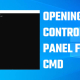Opening Control Panel from CMD