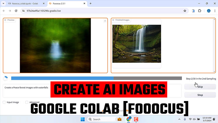 Create AI images using google Collab