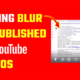 Adding blur to Published YouTube Videos