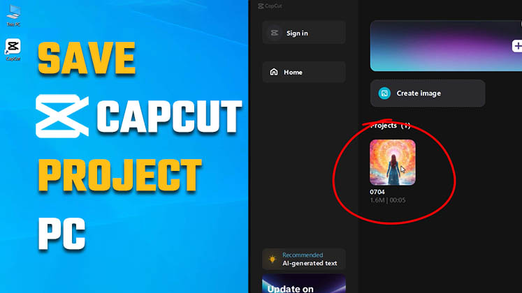 Save Capcut Project Files PC