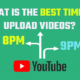 Best time to publish YouTube Videos